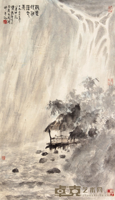 傅抱石 山水立轴 79×46