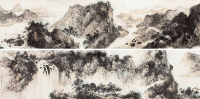傅抱石 山水手卷
