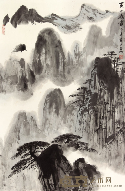 亚明 山水立轴 69×46