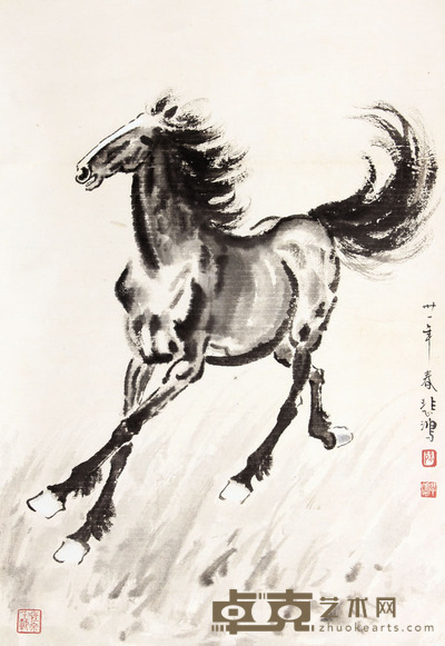 徐悲鸿 马立轴 68×47