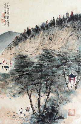 傅抱石 玄武湖图立轴