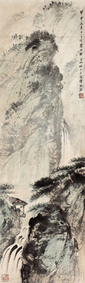 傅抱石 山水立轴