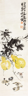 齐良迟 葫芦立轴