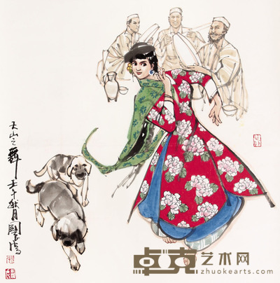史国良 人物立轴 69×67