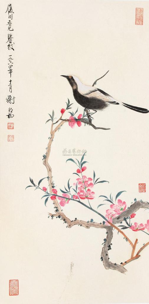 谢稚柳 花鸟 立轴