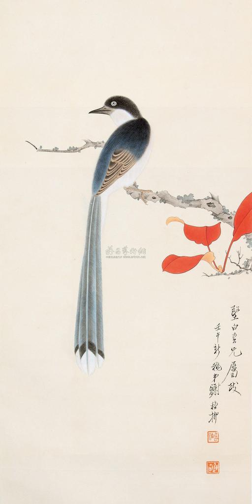 谢稚柳 花鸟 镜片