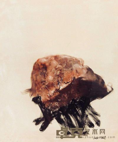 周春芽 盘石系列4号 72.5×60.5cm