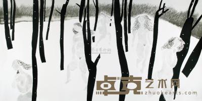 王怀庆 2008年作 瑞雪（11/99） 134×268cm