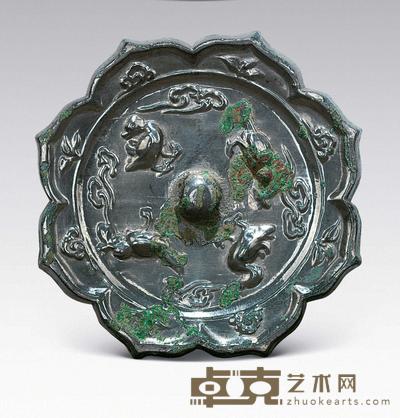 鸳鸯雀鸟菱花镜 直径10.0cm