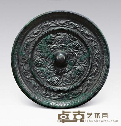 葡萄纹镜 直径9.5cm