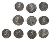 古代安息帝国银币一组十枚