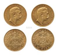 1893年、1901年德国20马克金币各一枚