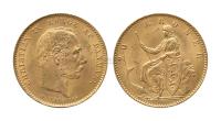 1873年丹麦美人鱼20克朗金币一枚