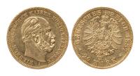 1887年德国短翅20马克金币一枚
