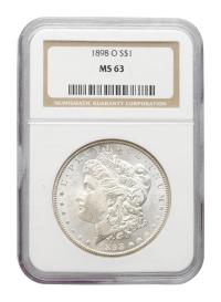 1898年美国摩根壹圆银币一枚