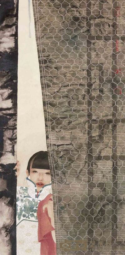 王仁华 人物 镜片 132×66cm