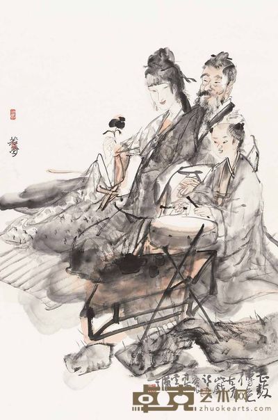 尉晓榕 人物 立轴 70×46cm