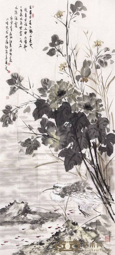 易峰 花鸟 软片 138×62cm