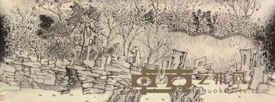 王秋人 山水 镜片 38×101cm