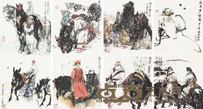 杜滋龄 人物 四屏 