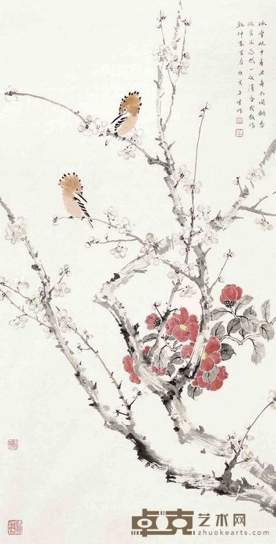 周午生 花鸟 软片 131×67cm