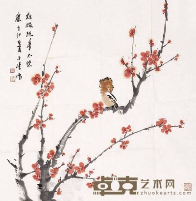 周午生 花鸟 软片 69×68cm
