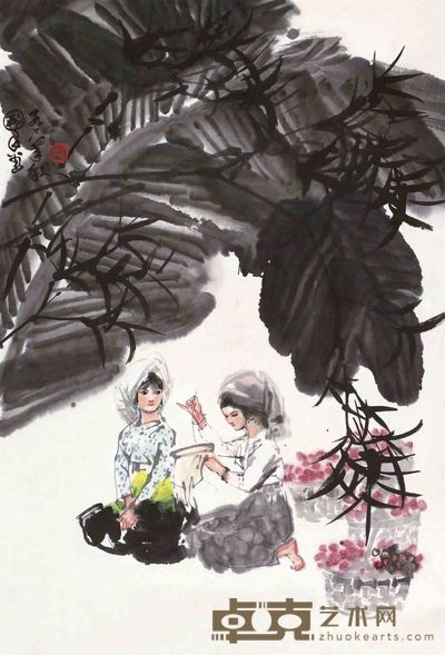 史国良 人物 镜片 66×45cm