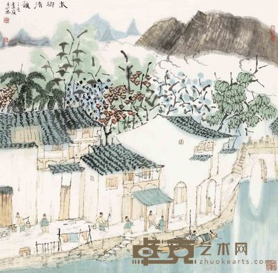 何加林 水乡清韵 镜片 68×68cm