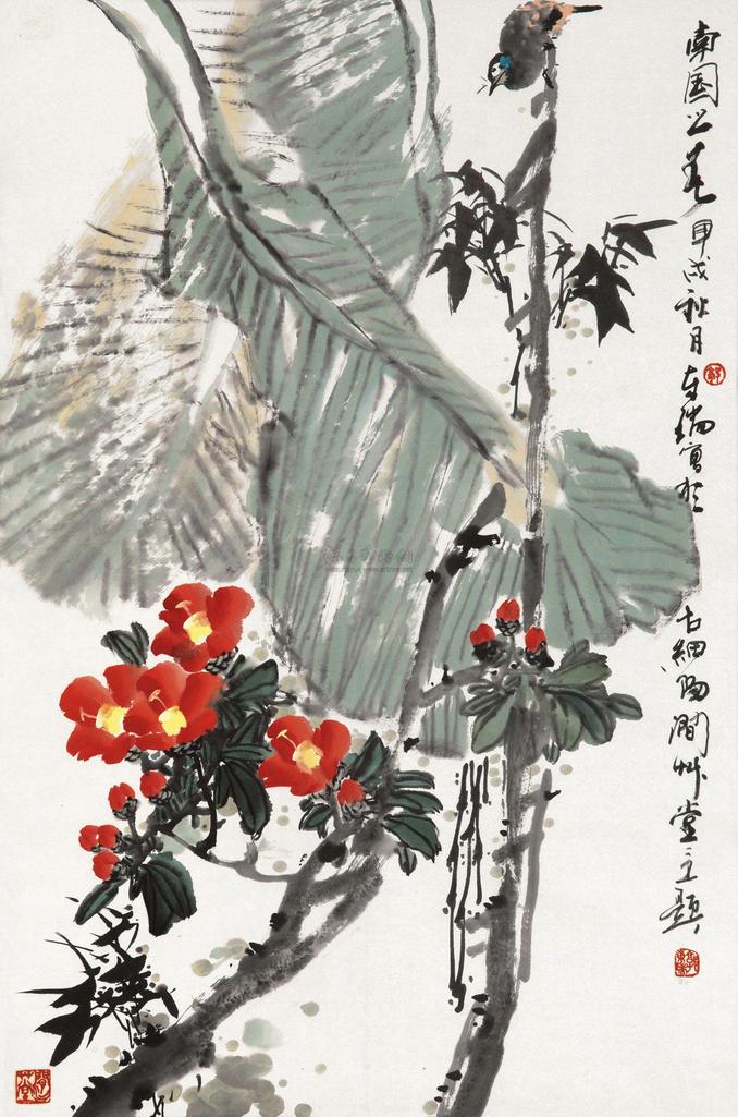 郭东瑞 花鸟 立轴