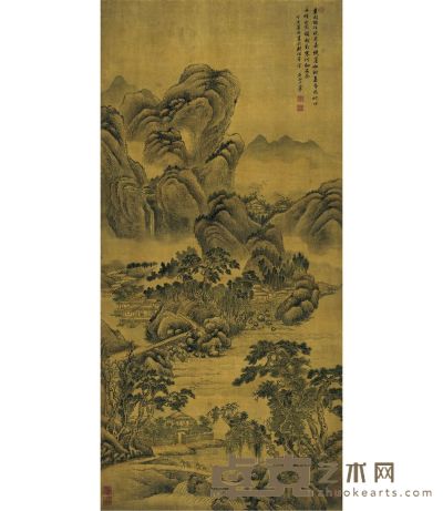 王翚 临溪草阁图 113.5×54.5cm