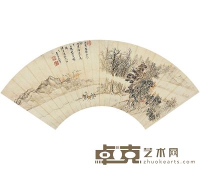 王 翚 云林秋色图 17×52.5cm