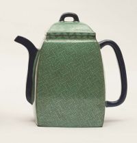 清·紫砂胎炉钧窑茶壶