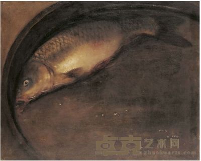 李铁夫 盘中鱼 50.5x62.5cm