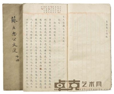 苏轼 宋大家苏文忠公文选二卷 20.5×11.4 cm