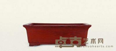明·红泥长方盆 72×40.5×24cm