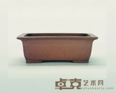 清·乌泥长方盆 49×31×17cm