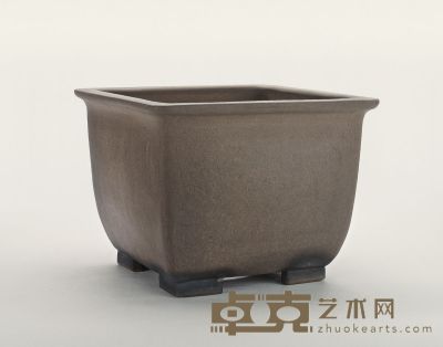 清中期·乌泥正方盆 35×35×27cm