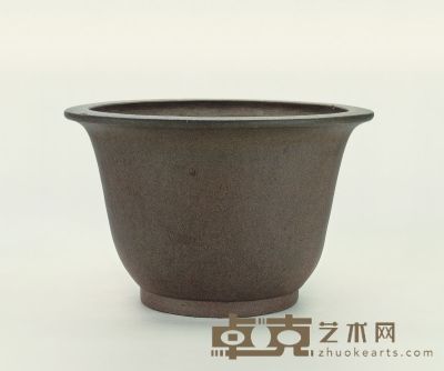 清中期·乌泥圆盆 46×29cm
