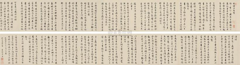 李英 庚辰（1760）年作 行书古诗十九首卷 手卷