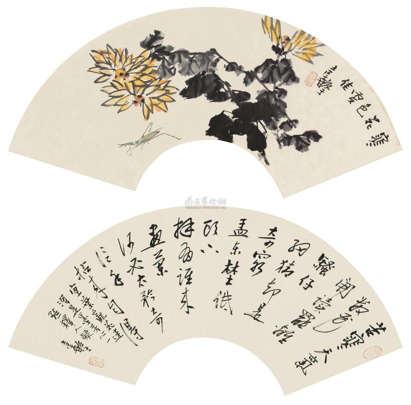 张继馨 书画双挖 立轴