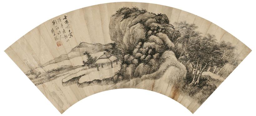 杨文骢 山水 扇片