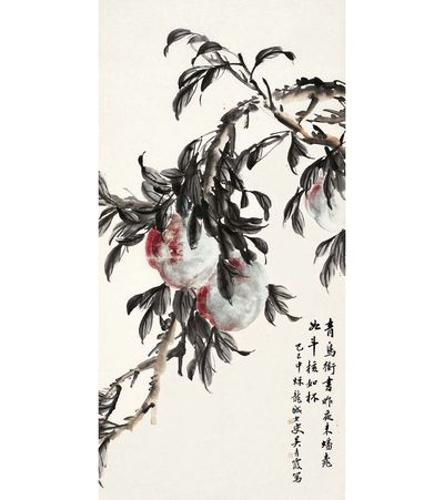 吴青霞 寿桃图