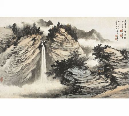 黄君璧 松云飞涛图