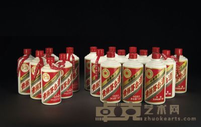 1988—1992年五星、飞天牌贵州茅台酒一组18瓶 