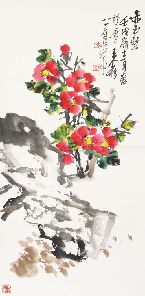 王个簃 花卉 立轴