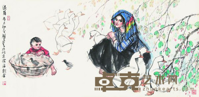 史国良 2001年作 绿荫 立轴 67×135cm