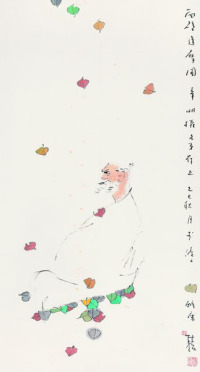 张桂铭 1989年作 达摩图 立轴