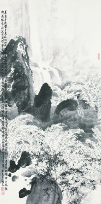 杨彦 1984年作 山水 立轴