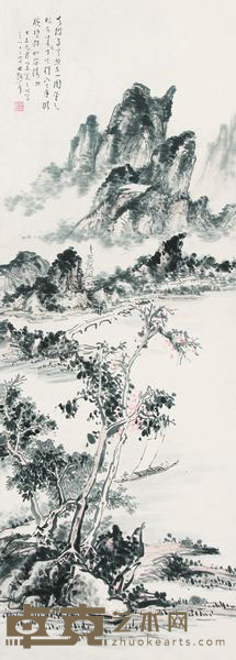 林散之 1979年作 山水 立轴 124×45cm
