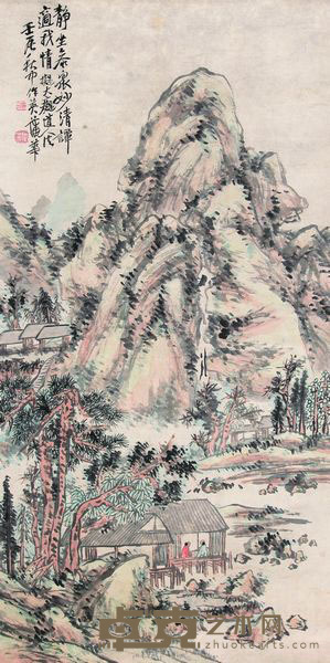 蒲华 1892年作 山水 立轴 132×67cm